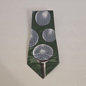 Phineas Creed Green Golf-Themed Tie